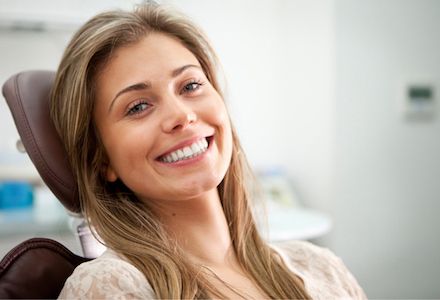 woman smiling after getting a dental crown at Sunnyvale Family and Cosmetic Dentistry